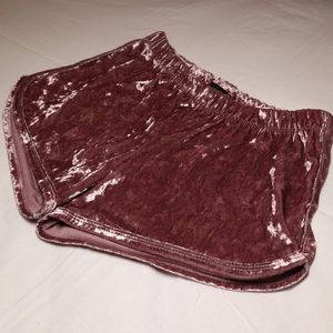 Pink Velvet Shorts